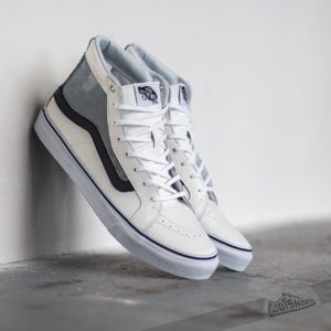 Vans SK8 Hi Slim Classics White Silver Mesh